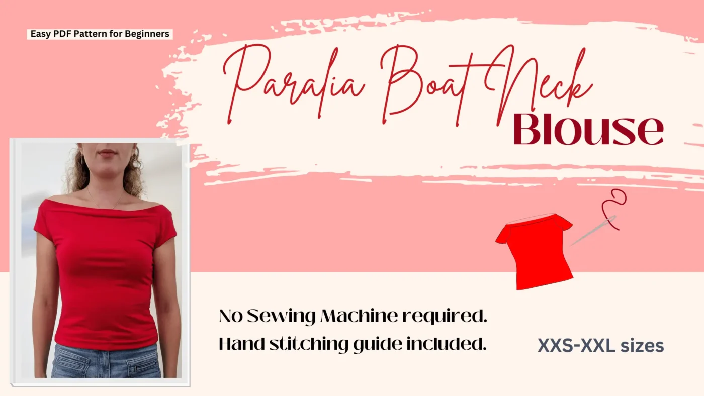 paralia boat neck blouse sewing pattern for sale by aya ana - don't miss out. beginner friendly