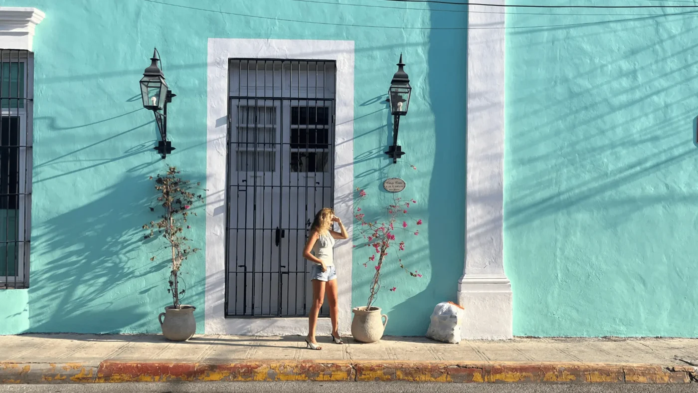 Me in MErida in my goddess halter neck top, explaining why sewing is my hobby